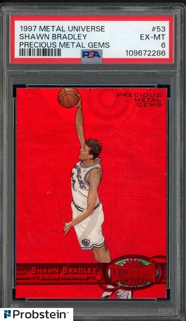 1997 Metal Universe Precious Metal Gems PMG #53 Shawn Bradley 74/100 PSA 6 EX-MT