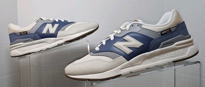 Size 10.5-Men New Balance 997H White/Blue Cordura Running Sneakers CM997HZO