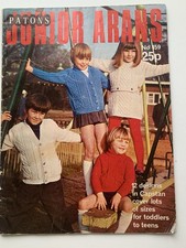 Patons Vintage Knitting Pattern Book Aran 12 Designs Children (197)