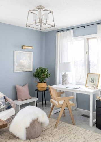 Crystorama Sylvan 16" Wide Nickel Open Cage Ceiling Light with Shades - Picture 4 of 6