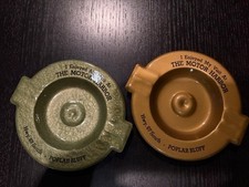 Motor Harbor Poplar Bluff Ashtrays lot of 2 Collectible Vintage Great Condition