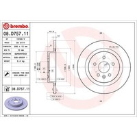 Brembo 2X Bremsscheibe Hinten Ø288 Mm Voll Beschichtet FüR Opel Astra K B16 1.0
