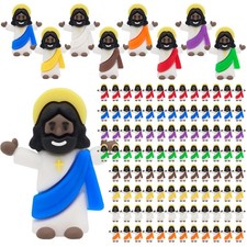 100 Pcs Black Jesus Little Tiny Jesus Figures Baby Jesus Original Design to H...
