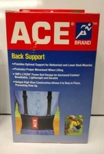 Ace Adjustable Back Support Black Medium Fits Waist 31"-39" and Hips 36"-45"