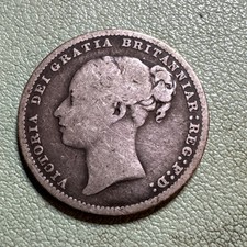 1879 Great Britain 1 Shilling KM-734.2 .1682 ASW Silver Queen Victoria