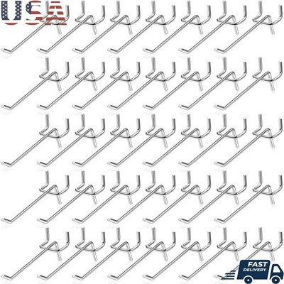 150 Pack Metal Pegboard Hooks L Shape Durable Tool Organizers Garage & Home New
