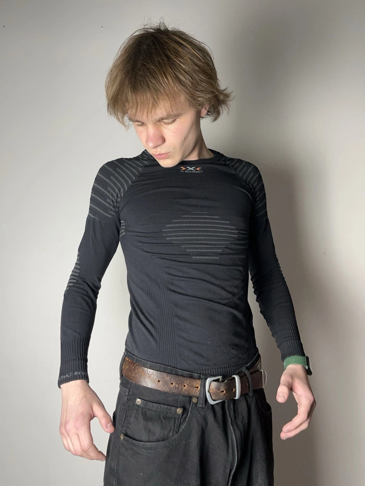 🔥X-Bionc Invent Man's Thermo Compression Base Layer Long Sleeve T Shirt Size M