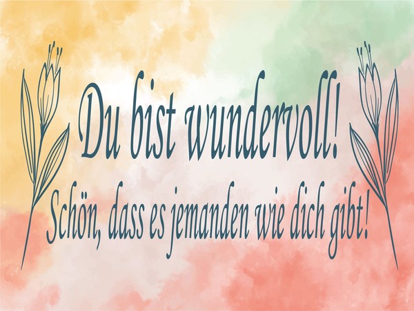 Holzschild 30X40 Cm Blechschild Spruch 40X30Cm Du Bist Wundervoll SchöN Das Es D-image