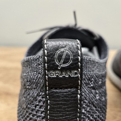 Cole Haan 2.ZeroGrand Shoes Men 8.5 Gray Knit Wingtip Oxford  display picture 2