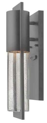 Hinkley Lighting 1326-LL Shelter 1 Light 15-1/2" Tall Outdoor - Hematite - Picture 1 of 12