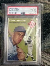 PSA 4 1954 Topps - Duke Snider #32 Brooklyn Dodgers HOF