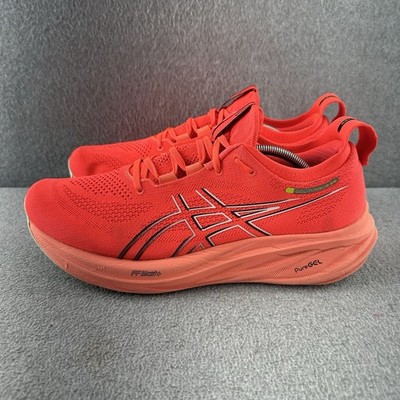 ASICS Gel Nimbus 26 Mens Size 12.5 Running Shoes Sneakers Electric Neon Sunrise