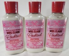 Bath Body Works MRS. CLAUS' COCKTAIL Shea Body Lotion 8 oz Lot of 3 Fruity