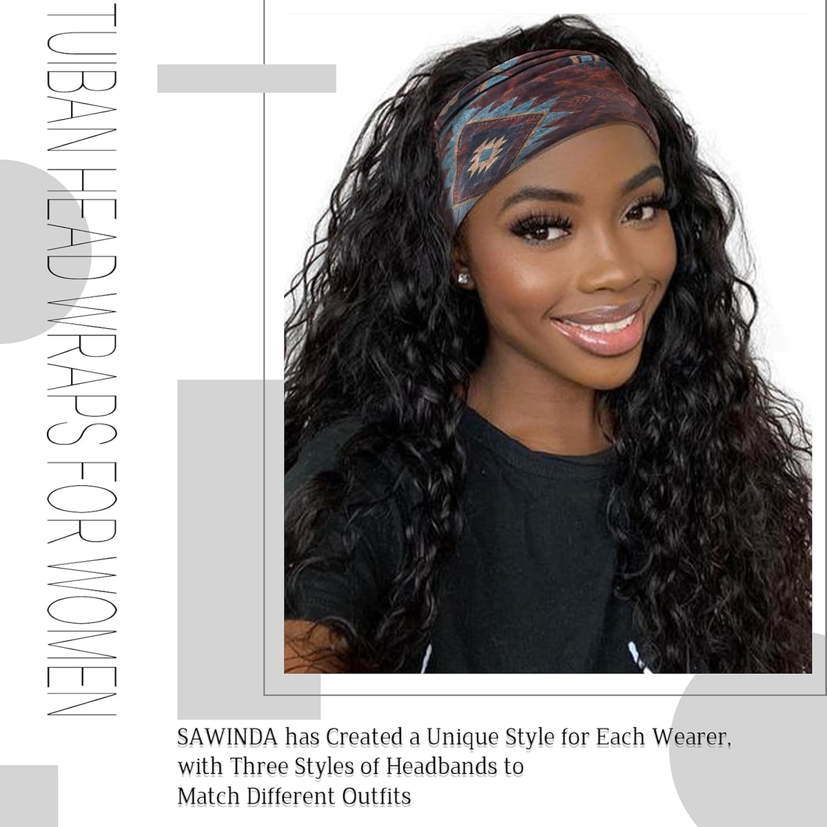 6 Pack Boho Headbands for Women Wide Twist Knotted Head  display picture 1