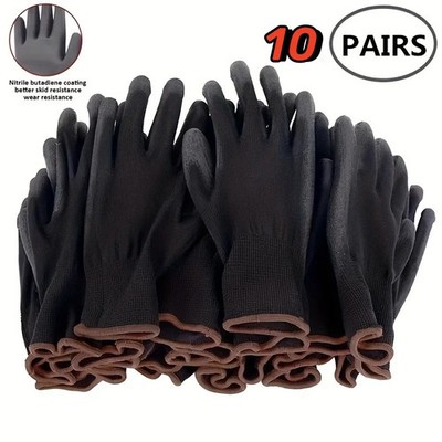 Safety Gloves Anti Slip Wear Resistant ESD Protection Gardening 10PCS Glove