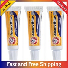 3 Pack Arm Hammer Advance White Toothpaste 0.9 oz - Whitening Oral Care Kit...