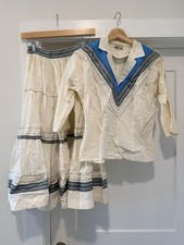 Vintage 40s 50s Young Fiesta Dallas Rockabilly Skirt Shirt Set Western Swing