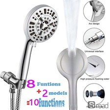 10-Function High Pressure Shower Head Set, Handheld, Water Saving, Easy Install