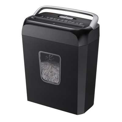 Durable Black Crosscut Paper Shredder - Efficient 6-Sheet Capacity for Home