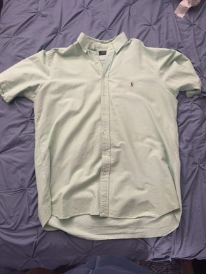 Polo Ralph Lauren Mint Green Big & Tall XLT Short Sleeve Button-Down Cotton