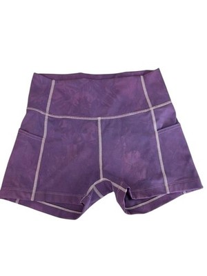 Aritzia TnAction Women's Medium Tie-Dye Active Shorts Purple