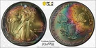 1992 $1 PCGS MS63 Rainbow Toned American Silver Eagle 51346855