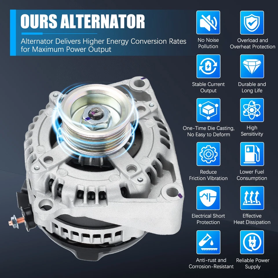 OEM Alternator For 2014-2019 Chevrolet Silverado 1500 2500 HD 3500 HD 4500 HD - Изображение 2 из 4