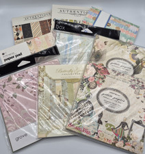 10 New Used Scrapbook Craft Paper Pad Pink Paisley Authentique Websters MME