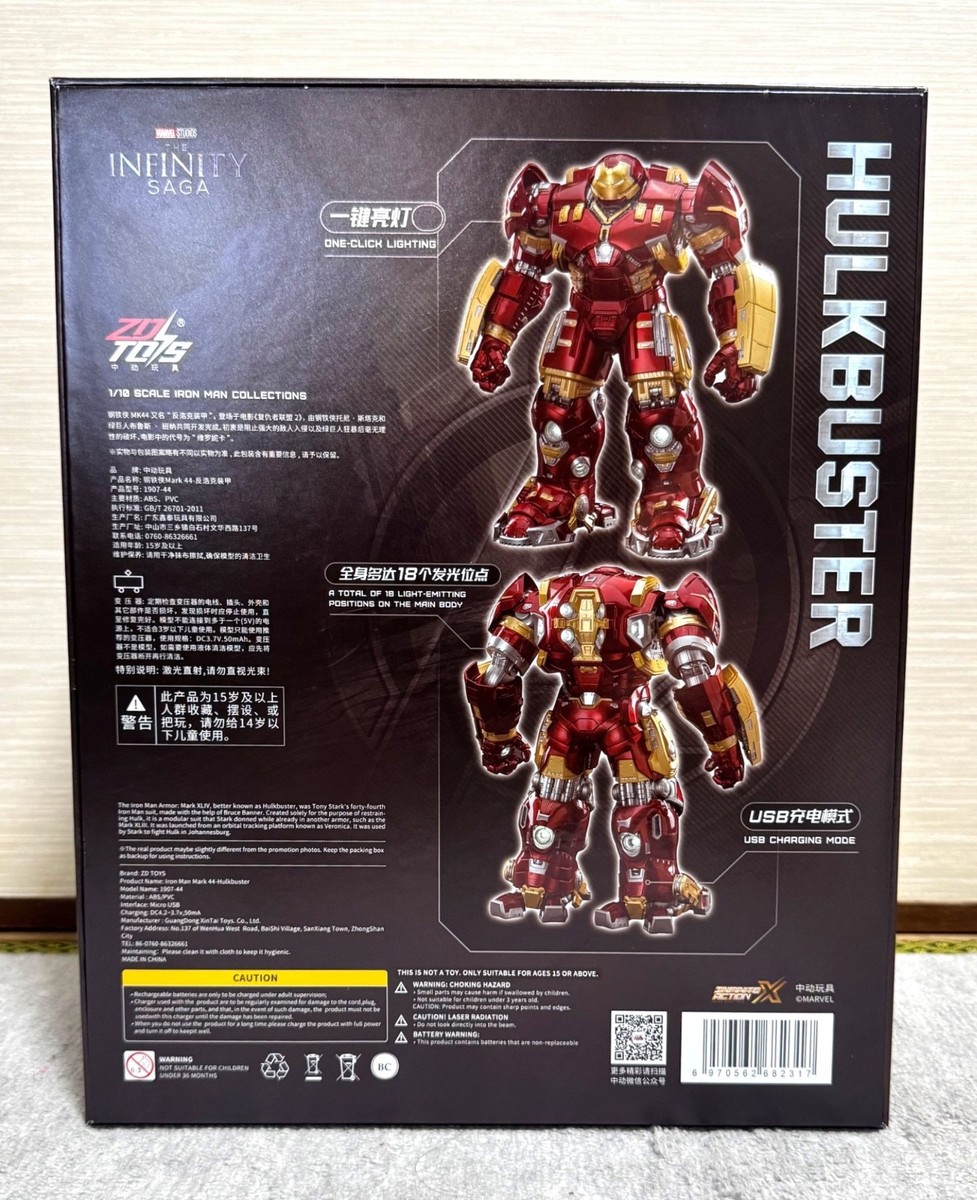 ビーダーマン　フィギュアセット ZD Toys Hulkbuster 2.0 Iron Man Mark 44 LED Figure Excellent