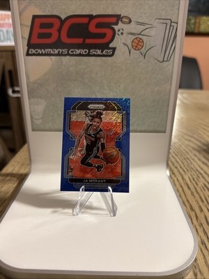 2021-22 Panini Prizm Blue Shimmer Prizm /30 Ja Morant #194 Grizzlies Jersey #🔥