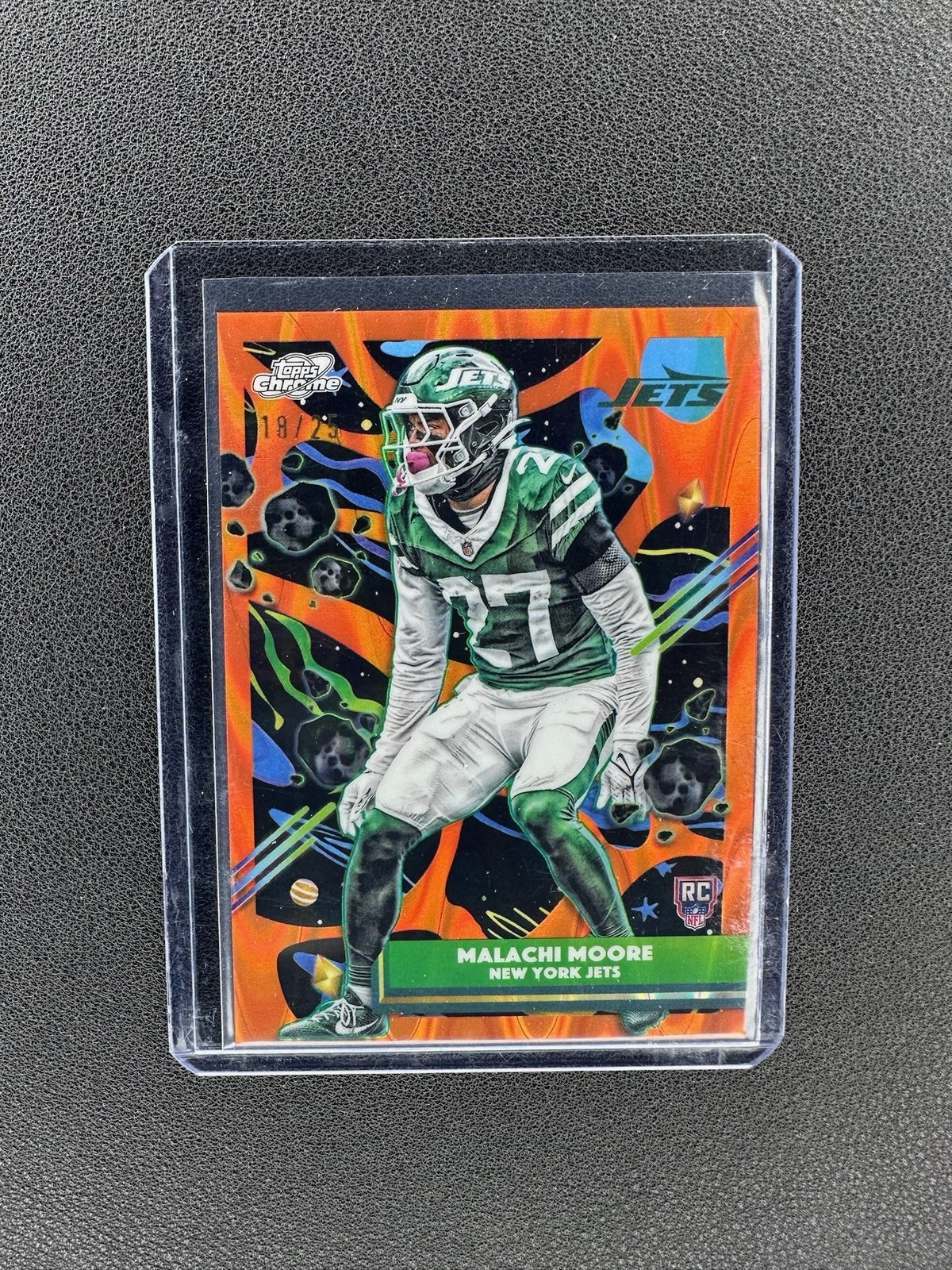 Malachi Moore Topps Cosmic Chrome #179 Orange Galactic