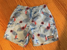 Boys Vineyard Vines Sailboats Swim Shorts Bathing Suit Youth Medium 12-14 EUC