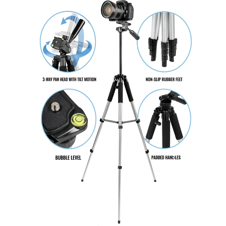 57" Heavy Duty Universal Floor Tablet Tripod Stand Adjust for iPad Pro 4.7-11" - Image 2 of 4