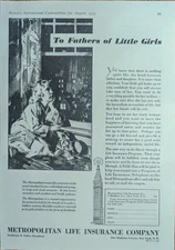 Metropolitan Life Insurance Company Vintage 1935 Print Ad