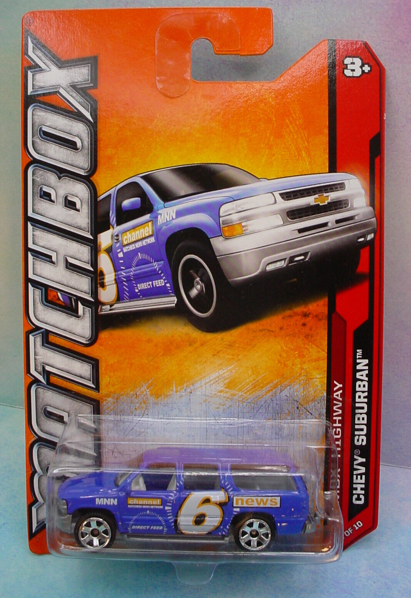 2012 Matchbox 2000 CHEVY SUBURBAN #89∞ blue;Channel 6 NEWS∞MBX