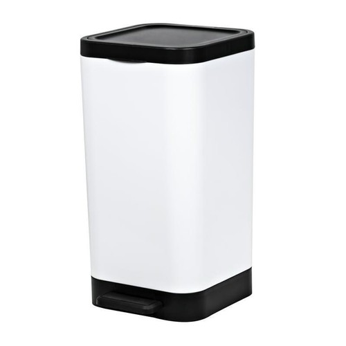 2-Pack Step-On Bathroom Trash Can 2.6 Gal White Lid Waste Bin Home Office New - Picture 3 of 6