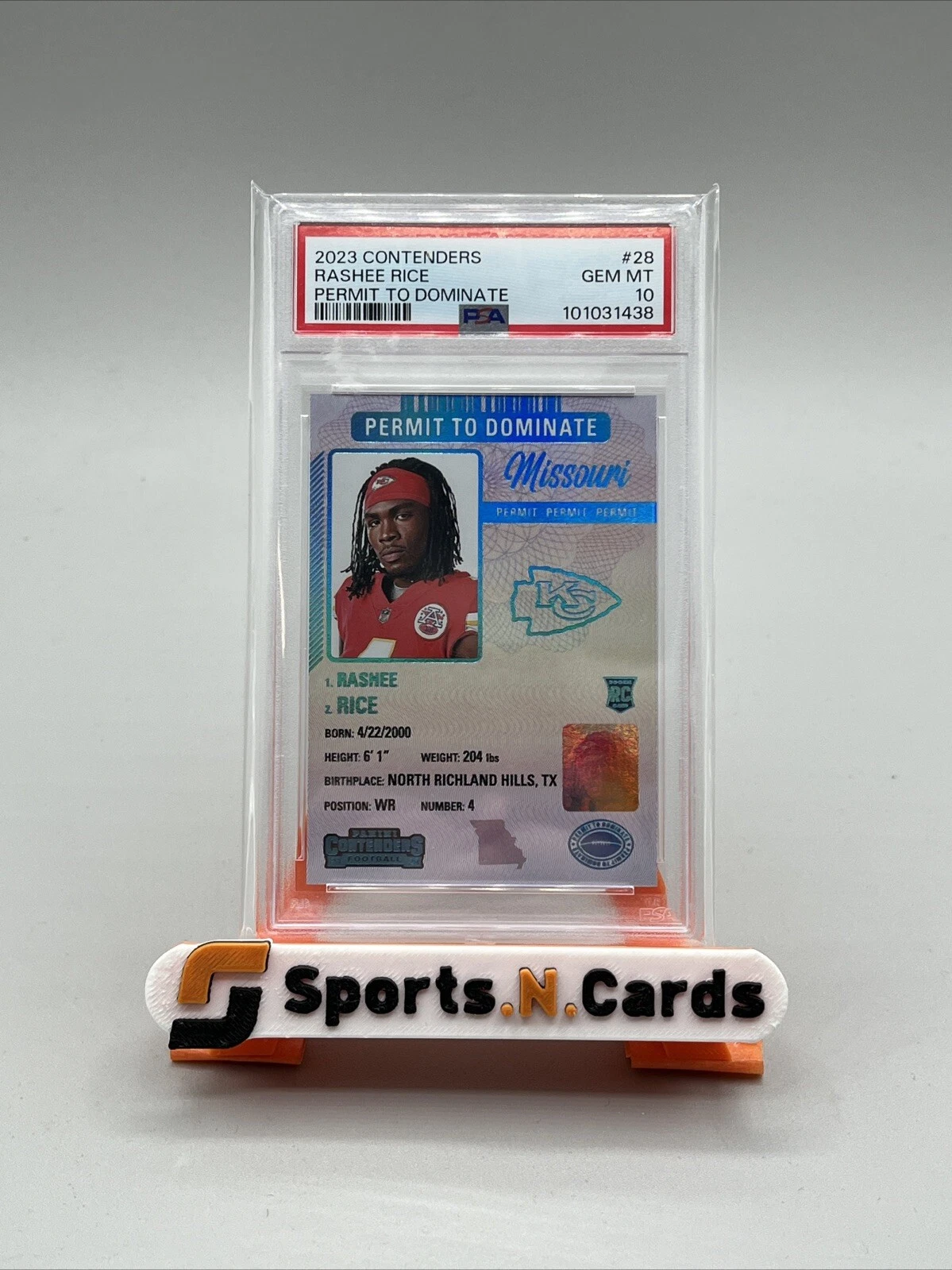 Rashee Rice Panini Contenders Permit to Dominate #28 Base