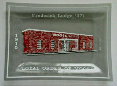 1910 - 1973 Loyal Order of the MOOSE Frederick Md Glass Tray-  Maryland