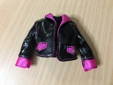 Barbie Doll Fashion Fever My Scene Faux Leather Black Pink Jacket Outfit Rare
