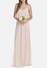 Show Me Your Mumu Size XL Chiffon Maxi Dress Gown Caitlin Ruffle Mauve NEW