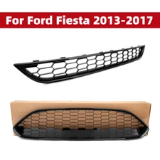 2PCS Front Bumper Grille Grill Set For Ford Fiesta 2013-2017 European version