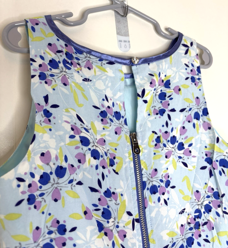 American Girl Girls size 10 Dress Light Blue Floral Garden Print Sleeveless - Picture 3 of 4