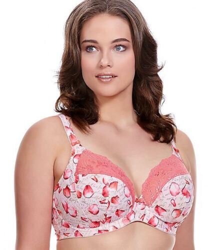Elomi Lottie 40D Plunge BH Love Letters Koralle Rosa Spitze 4180