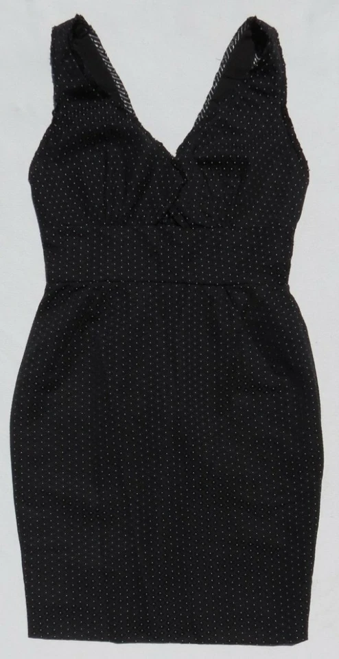 NUEVO $490 ZAC POSEN Z SPEAD Negro Blanco Punto Reloj de Arena Sin Mangas Vestido Vaina EE. UU. 8 Foto 4 de 4