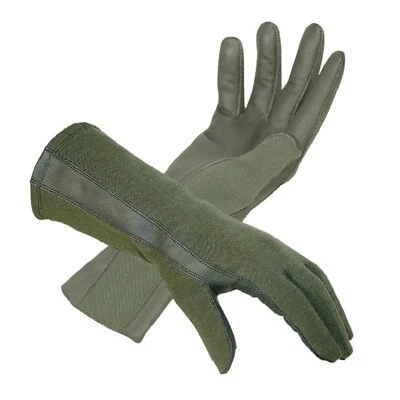 MCGUIRE GEAR Nomex Summer Flight Gloves Flyer's Pilot Glove, Fire Resistant, Mil-Spec, Sage