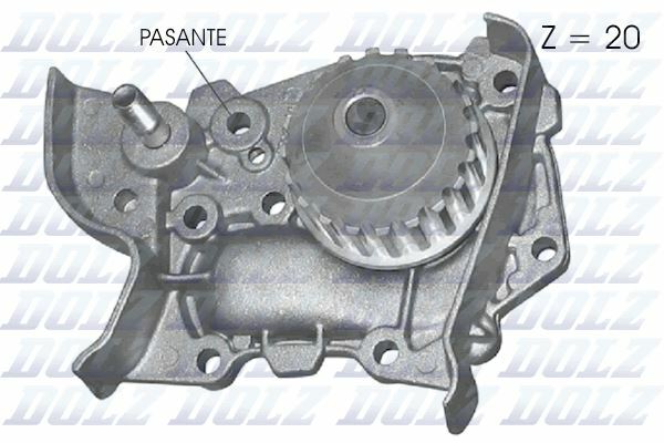 Pompe à eau moteur essence 1.4 Megane Scenic I et Clio 2