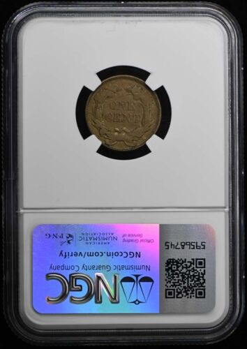 1857 Flying Eagle Cent 1C NGC AU53 - Picture 2 of 4