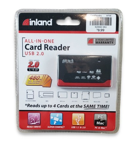 Inland all in one mini lettore di schede USB USB alta velocità USB 2.0 - Foto 2 di 11