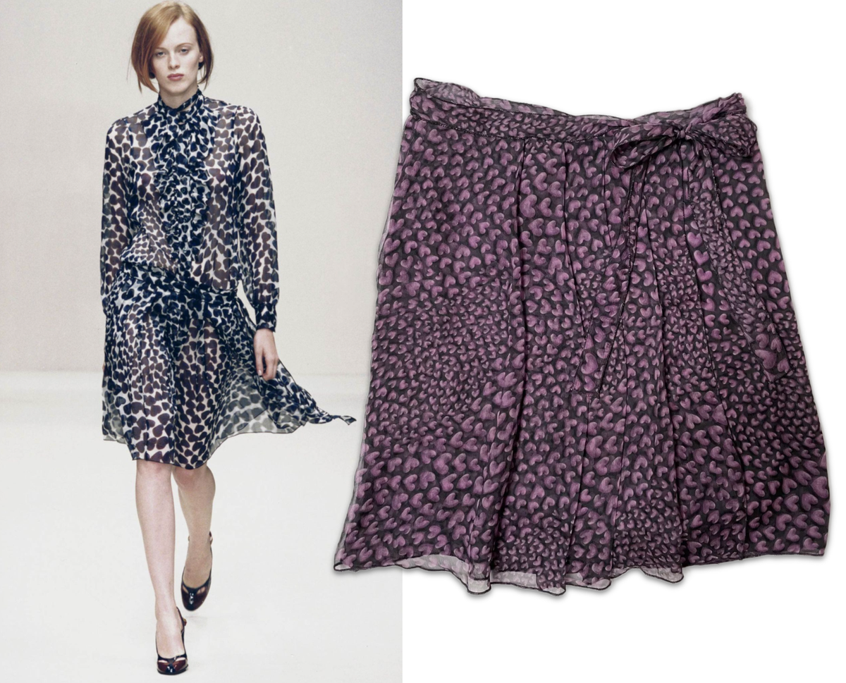 Vintage Prada Archive Spring 2000 Black Pink Heart Print Vintage Prada Archive Spring 2000 Black Pink Heart Print