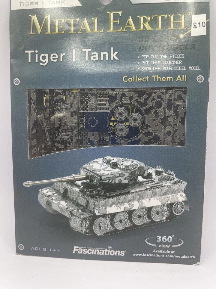 Metal Earth 3D Laser Cut Model. Tiger 1 Tank